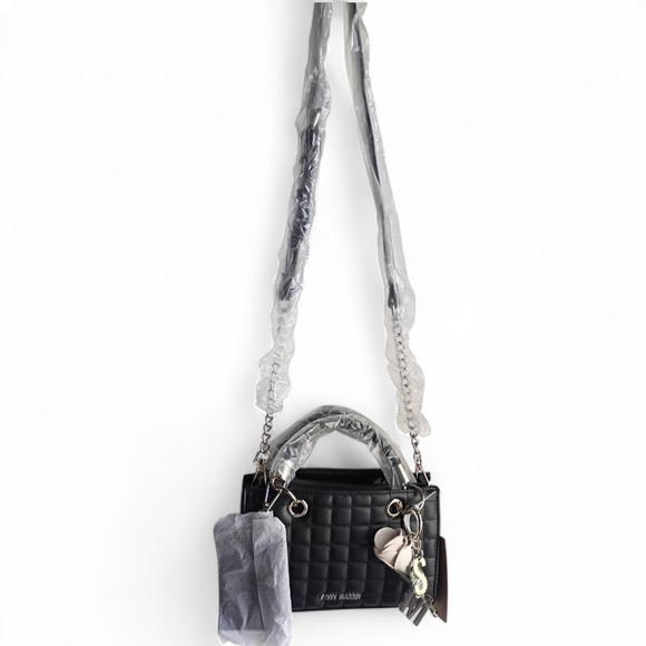 NWT Steve Madden Black Adjustable Crossbody Purse - Picture 2 of 7